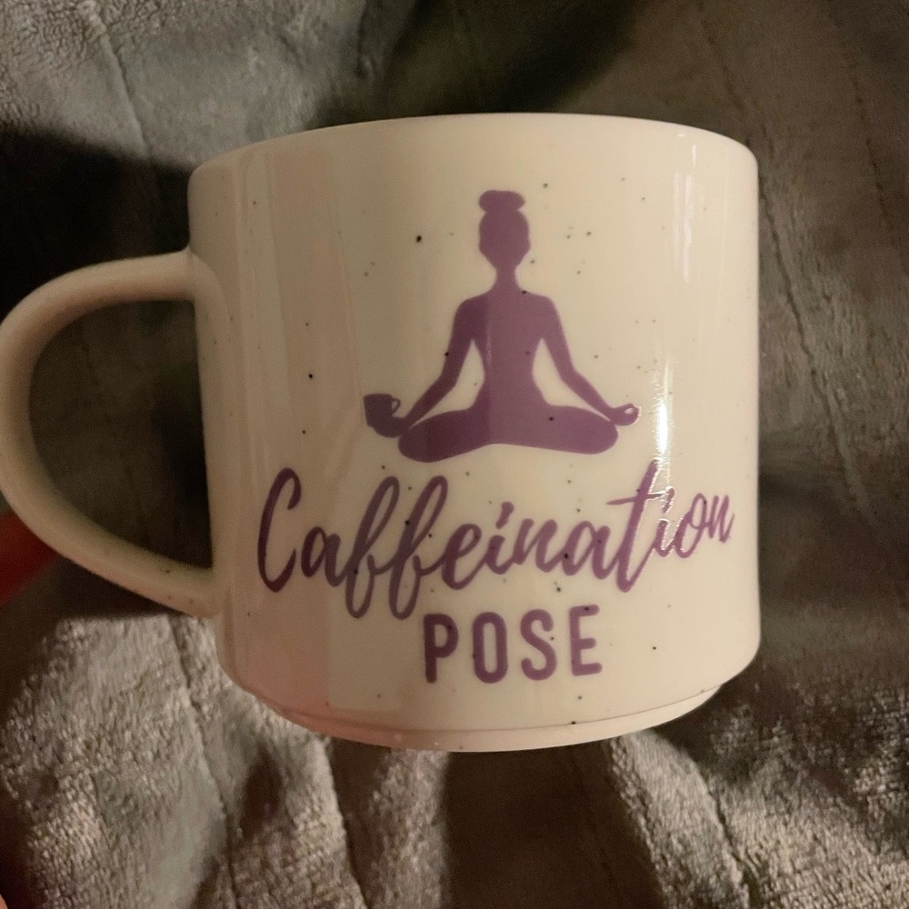 Caffeination Pose White Mug